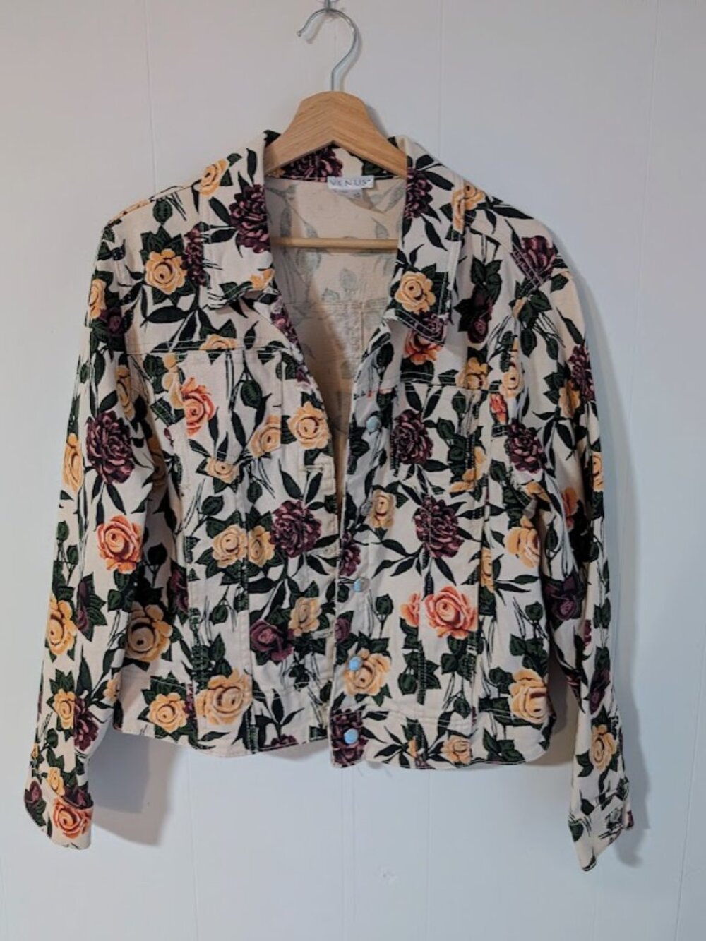 VENUS Floral Jean Jacket - Size XL